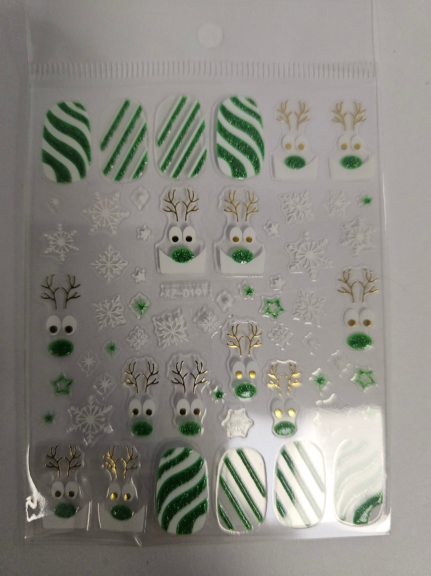 Christmas Stickers Green XZ-D1911
