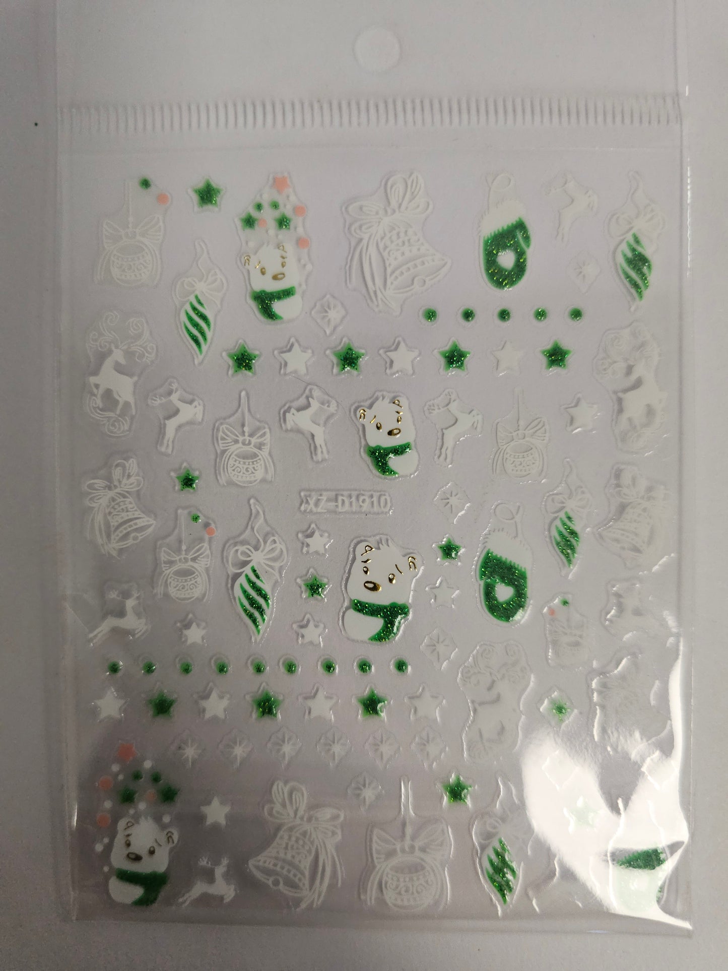 Christmas Stickers Green XZ-D1910