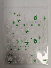 Christmas Stickers Green XZ-D1910