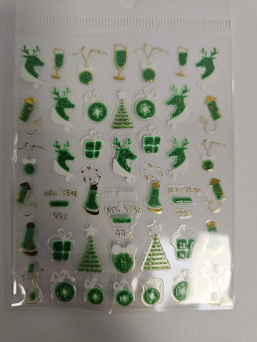 Christmas Stickers Green XZ-D1909