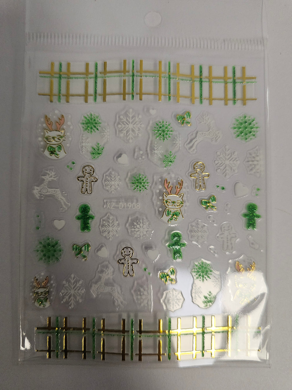 Christmas Stickers Green XZ-D1908