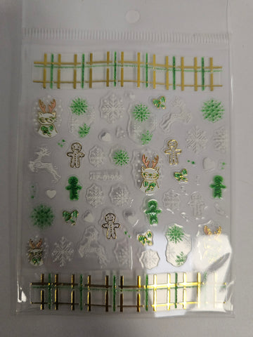 Christmas Stickers Green XZ-D1908