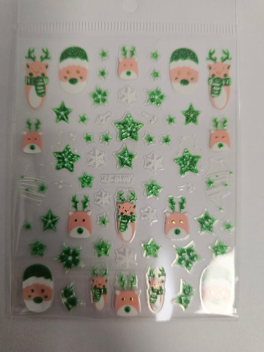 Christmas Stickers Green XZ-D1907