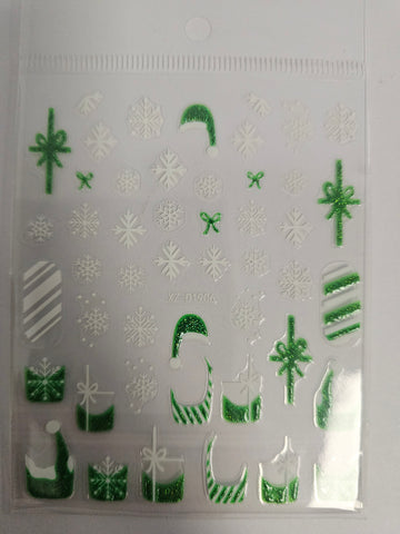 Christmas Stickers Green XZ-D1906
