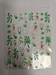 Christmas Stickers Green XZ-D1904