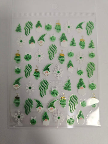 Christmas Stickers Green XZ-D1903