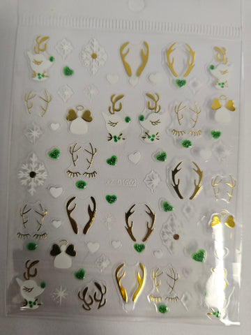 Christmas Stickers Green XZ-D1902