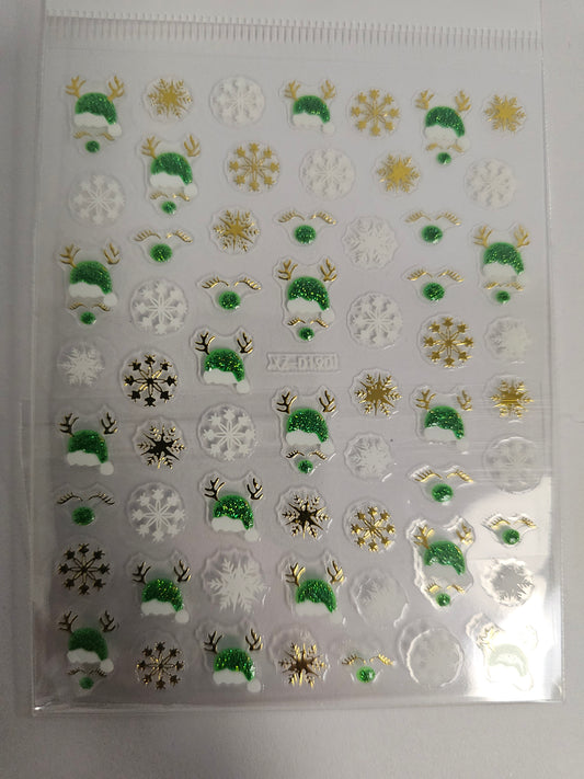 Christmas Stickers Green XZ-D1901
