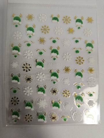 Christmas Stickers Green XZ-D1901