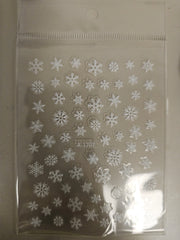 Christmas Stickers A-1707 White Snowflake