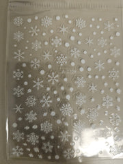 Christmas Stickers A-1709 White Snowflake