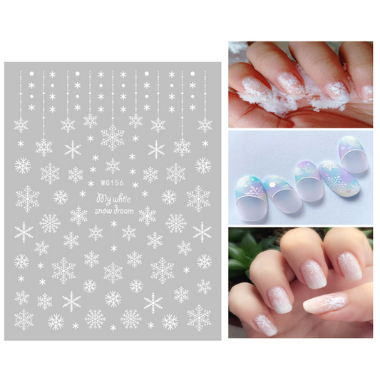 White snowflake stickers WG156