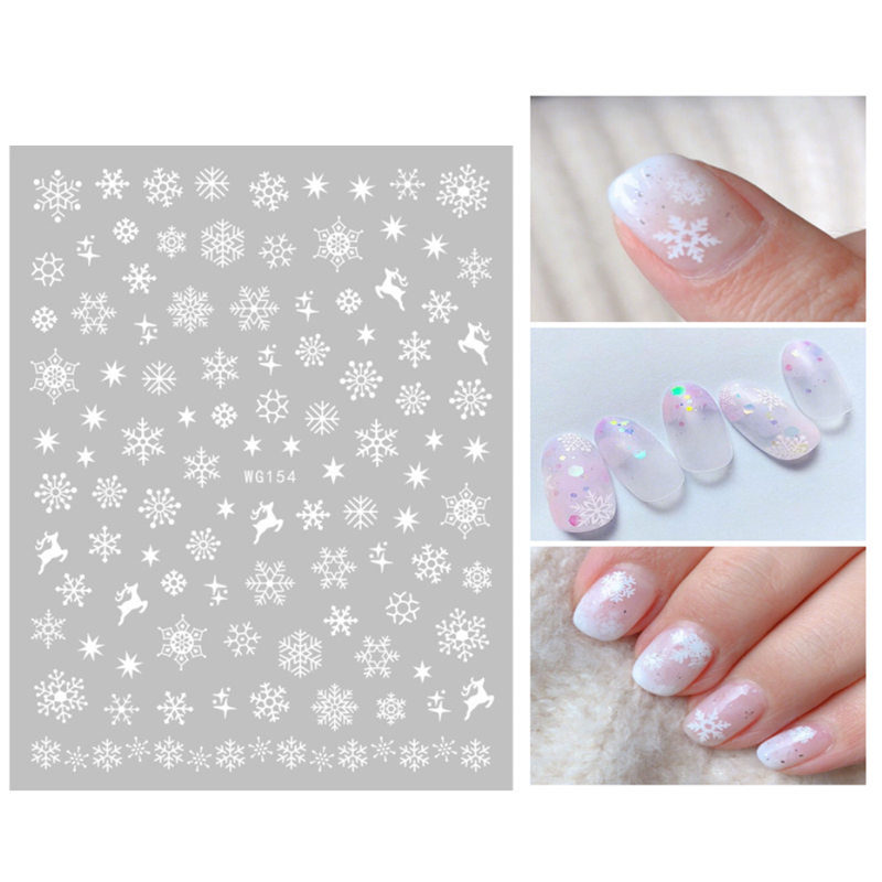 Snowflake stickers White WG154