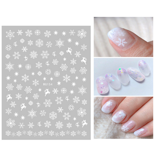 White snowflake stickers WG154