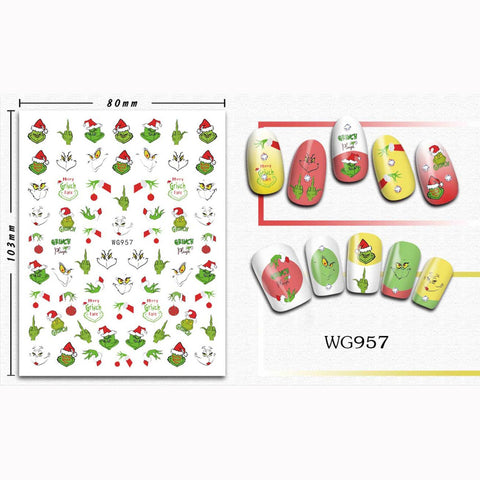 Christmas Stickers Grinch WG957