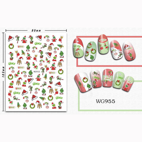 Christmas Stickers Grinch WG955