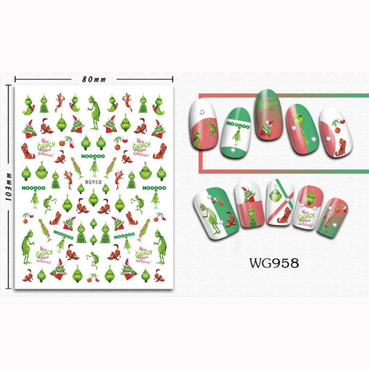 Christmas Stickers Grinch WG958