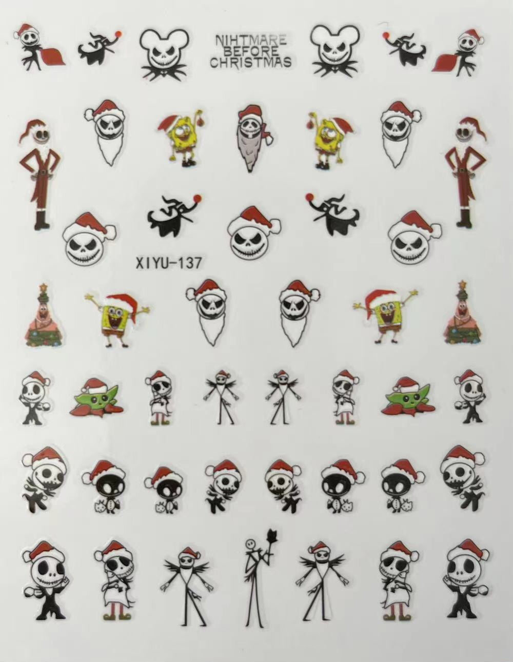 Nightmare Before Christmas Stickers XIYU-137