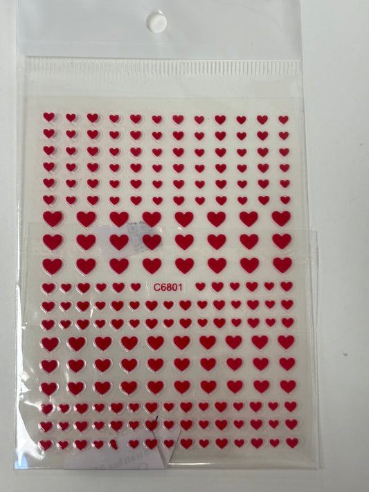 Valentines Stickers Hearts C6801
