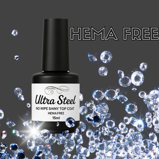 Absolute Ultra Steel Top Coat (No Wipe) HEMA Free 15ml