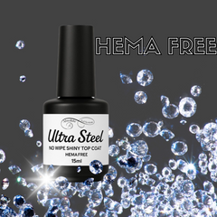 Absolute Ultra Steel Top Coat (No Wipe) HEMA Free 15ml