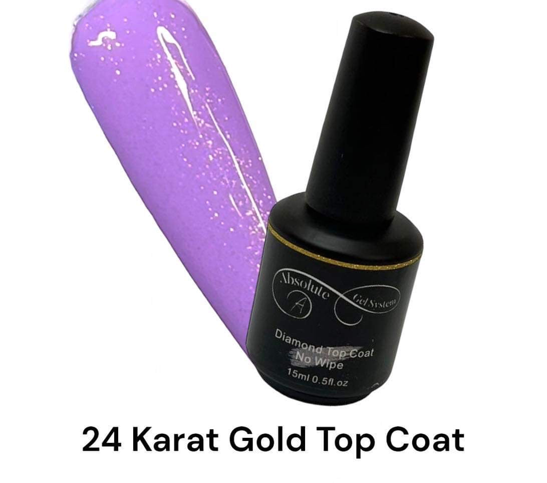 Absolute 24 Karat Gold Top Coat (No Wipe) 15ml