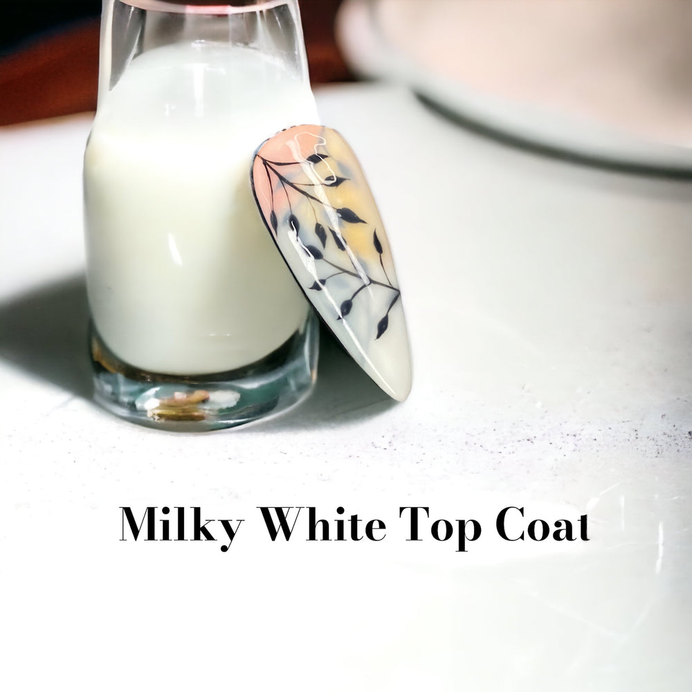Absolute Milky White Top Coat (No Wipe) 15ml