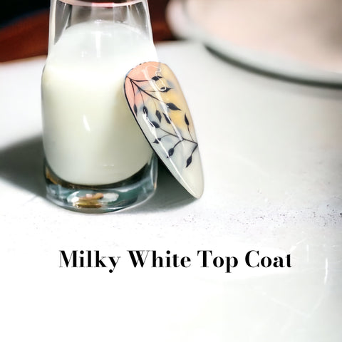 Absolute Milky White Top Coat (No Wipe) 15ml