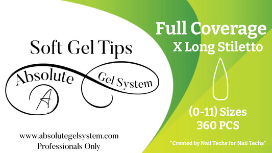 Absolute X Long Stiletto Soft Gel Full Coverage (360pk, 0-11)