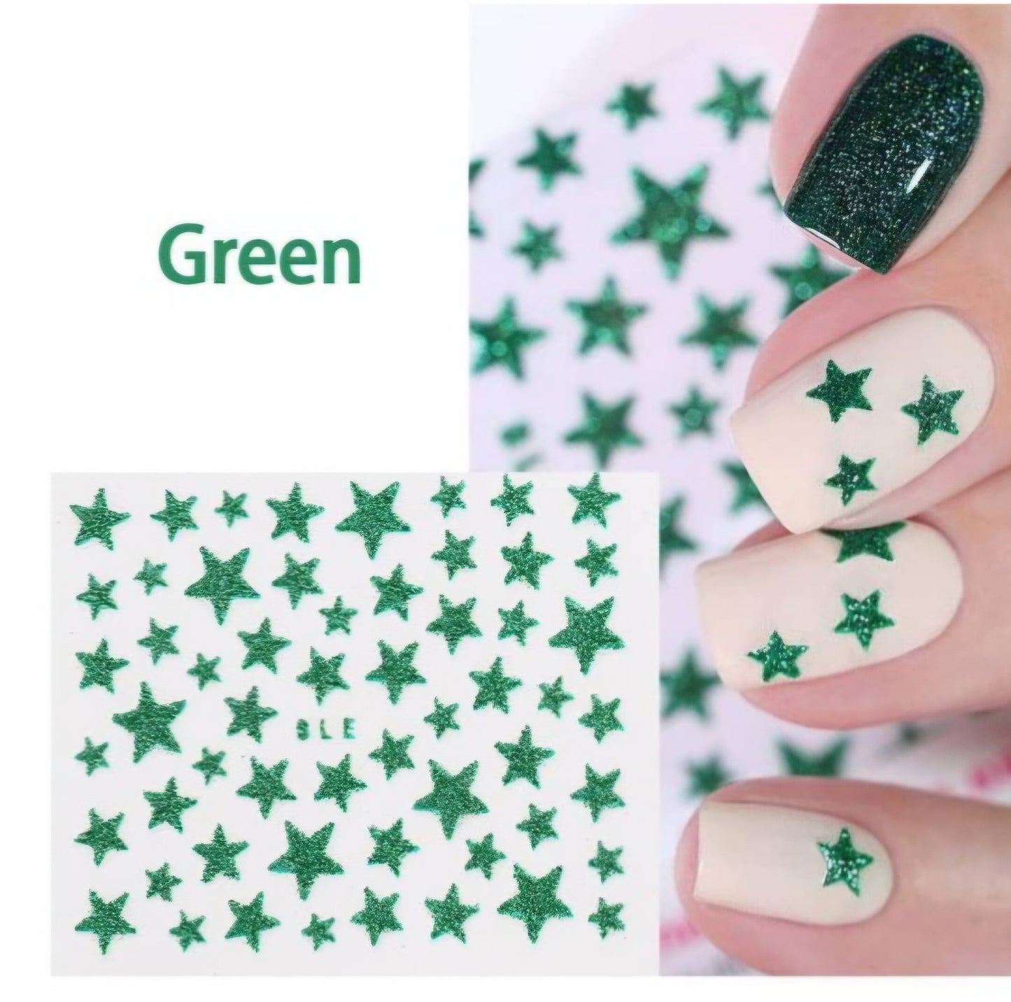 Star Stickers Green BLE