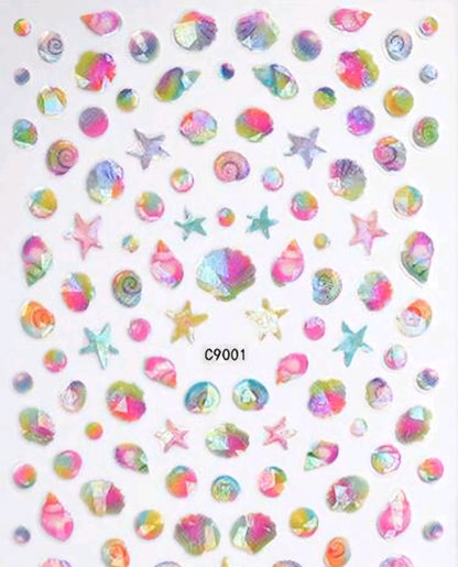 Ocean Stickers Sea Shells C9001