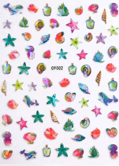 Ocean Stickers Sea Shells C9002