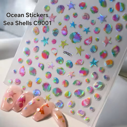 Ocean Stickers Sea Shells C9001