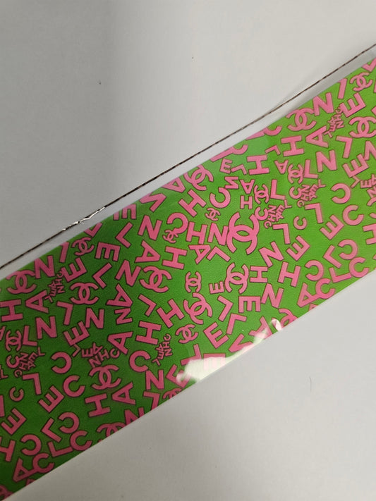 Chanel Foil Green/Pink
