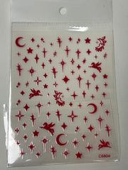 Stickers Red Stars C6804