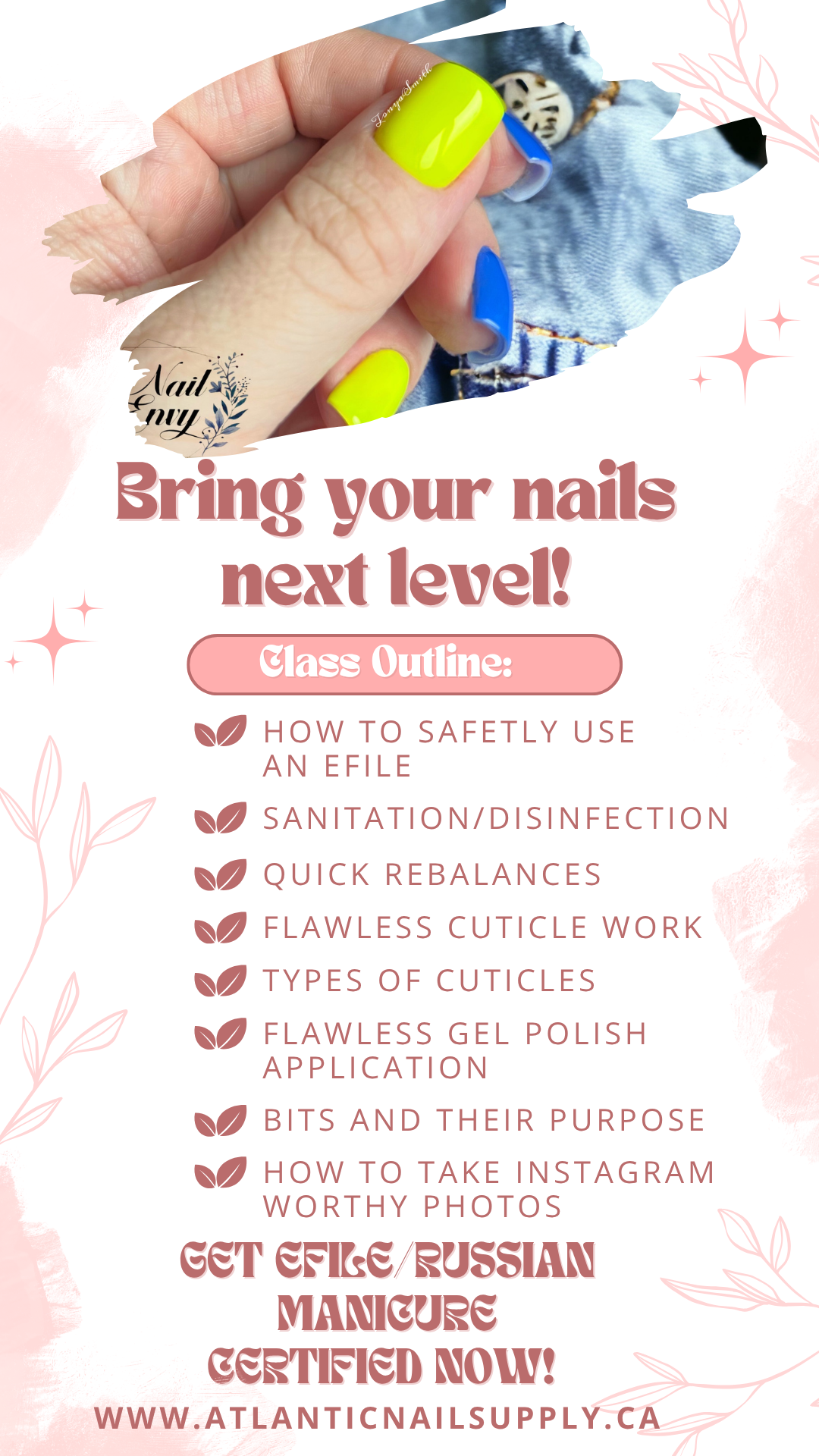 Combo Efile/Russian Manicure Course May 3rd 2026 (In Person)