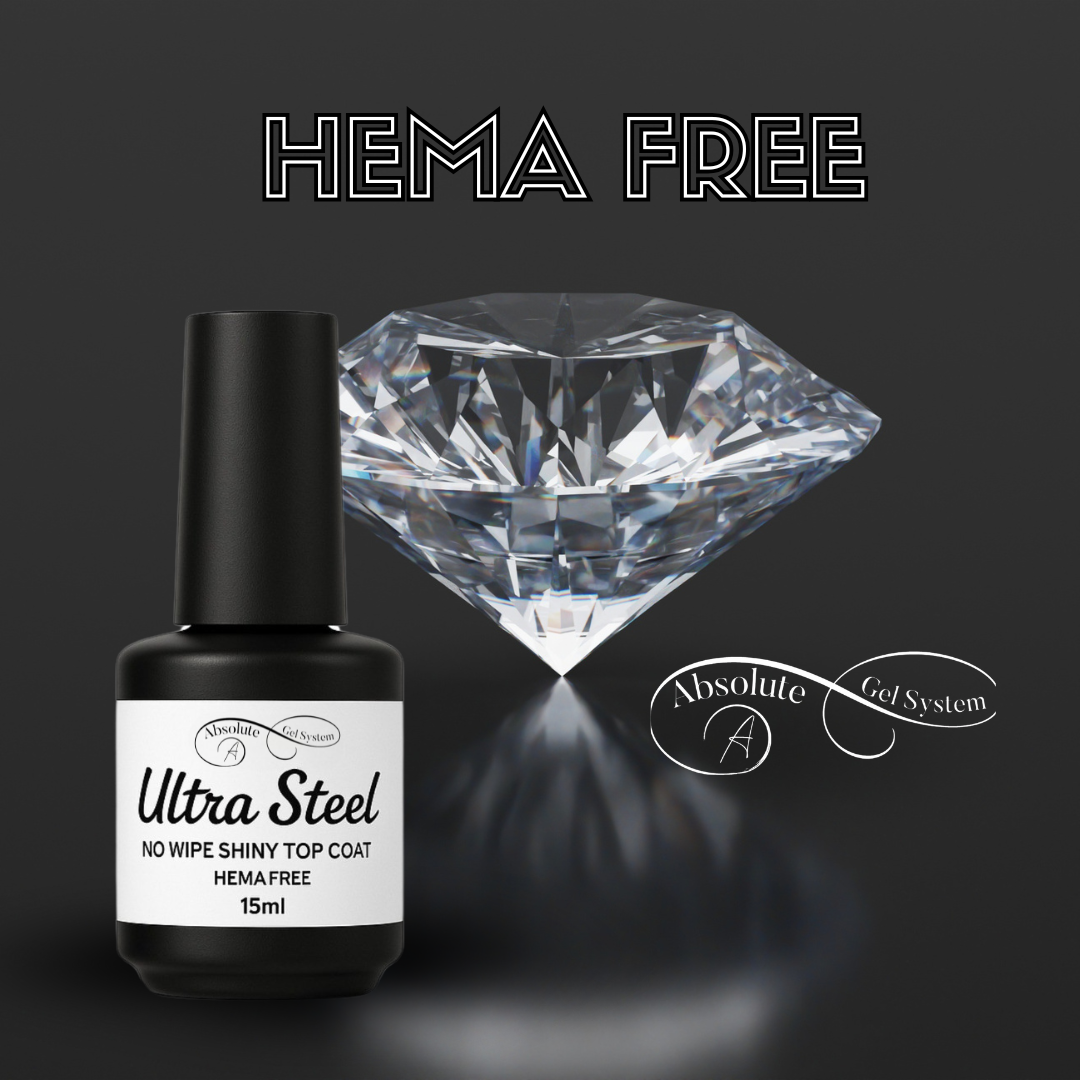 Absolute Ultra Steel Top Coat (No Wipe) HEMA Free 15ml