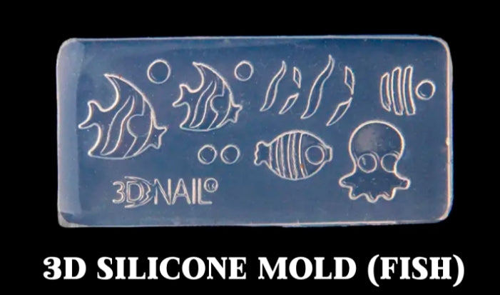 Moule autocollant en silicone 3D (poisson)