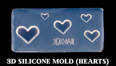 3D Silicone Sticker Mold (Hearts)