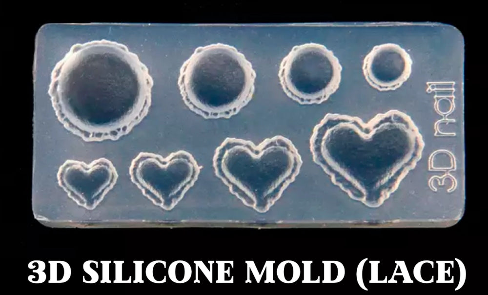 Moule autocollant en silicone 3D (dentelle)