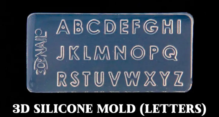 3D Silicone Sticker Mold (Letters)