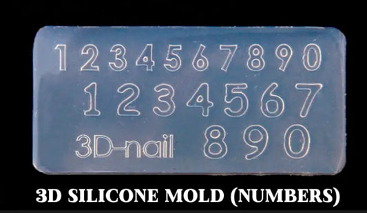 3D Silicone Sticker Mold (Numbers)