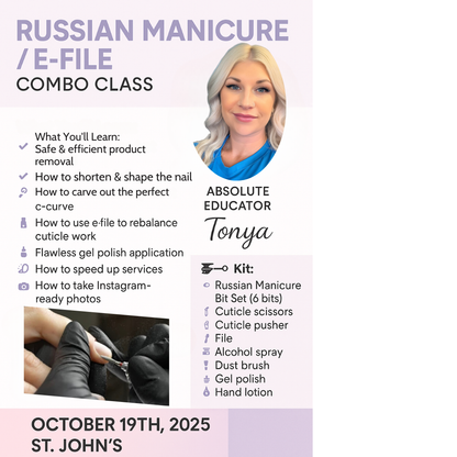 E-File/Russian Manicure Combo Class