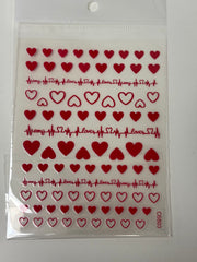 Valentines Stickers Hearts C6803