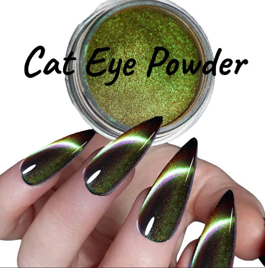 9D Cat Eye Pigment Powder (Yellow-Green)