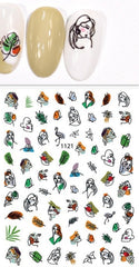Abstract face stickers 1121