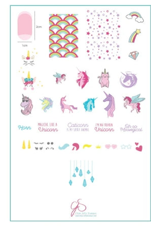 Plaque d'estampage en acier (14 cm x 9 cm) CjSLC-51 #AlwaysBeAUnicorn