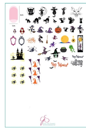 Plaque d'estampage en acier (14 cm x 9 cm) Be-Witched (CjS-H-36)