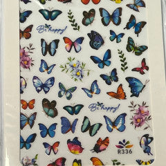 Be happy butterfly stickers R336