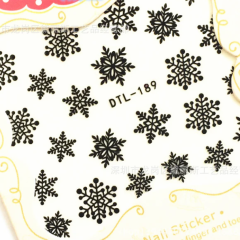 Black Snowflake stickers DTL189